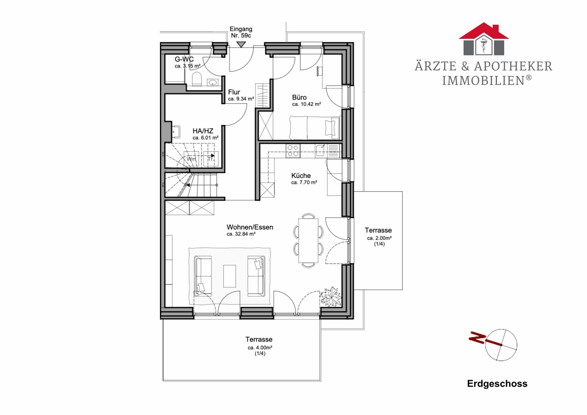 Grundriss Erdgeschoss Haus 59b