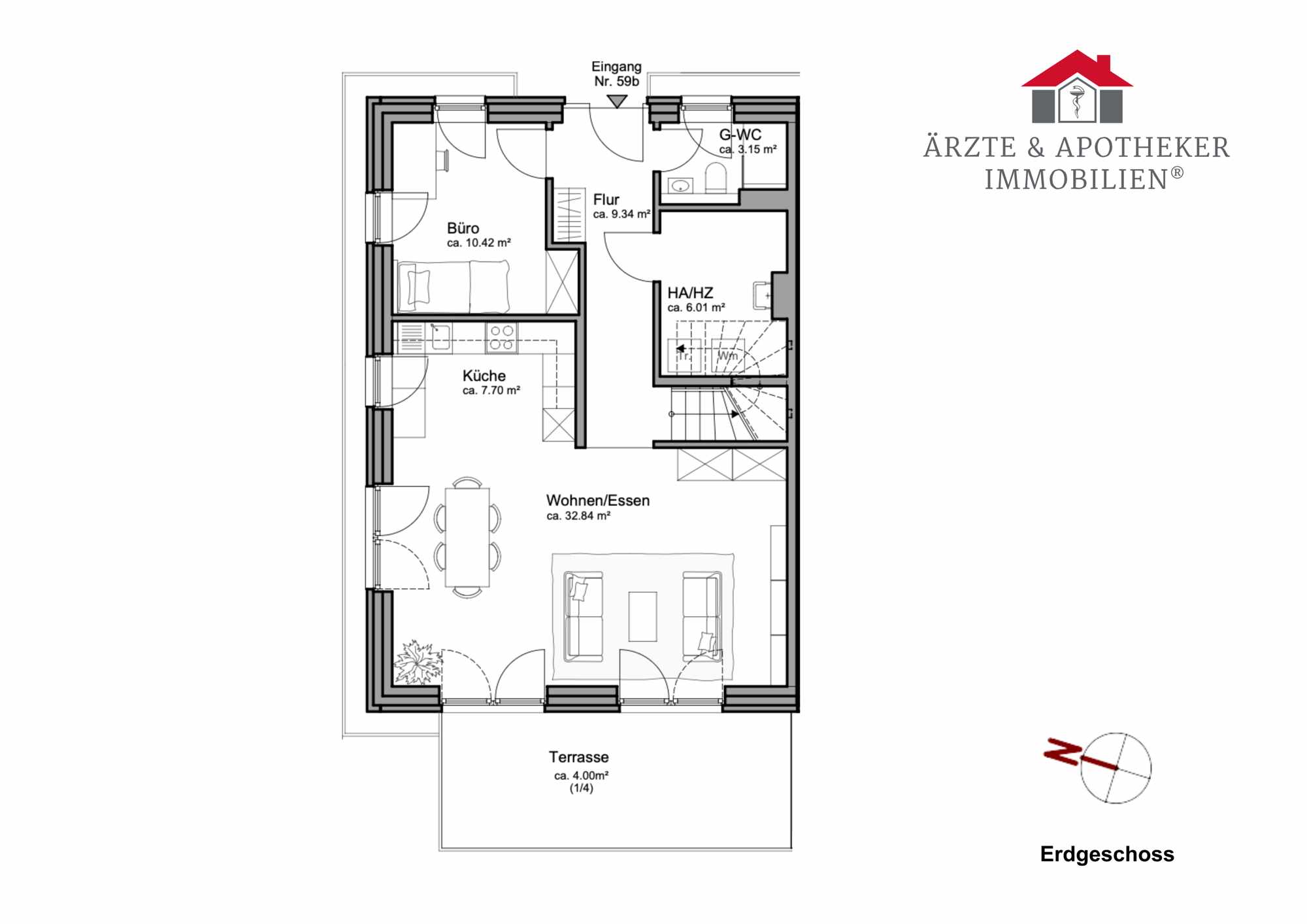 Grundriss Erdgeschoss Haus 59b